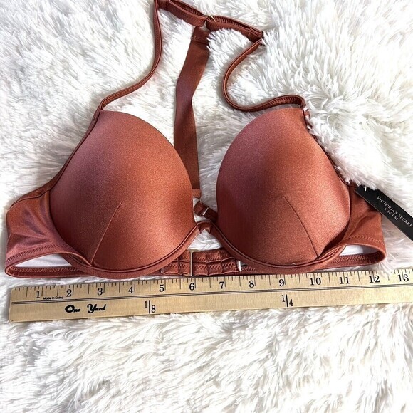 VICTORIA'S‎ SECRET SWIM Bikini Top Shine Strap Full Coverage Push-Up Size 36B - Picture 4 of 16
